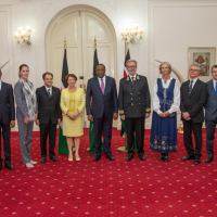 Чрезвычайный и Полномочный Посол России в Кении Д.И.Максимычев вручил верительные грамоты Президенту