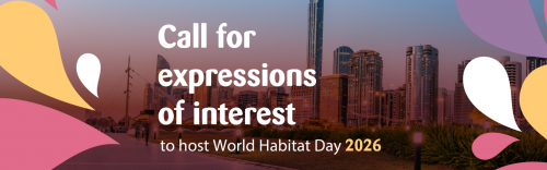 Call for expression of interest tp host World Habitat Day 2026